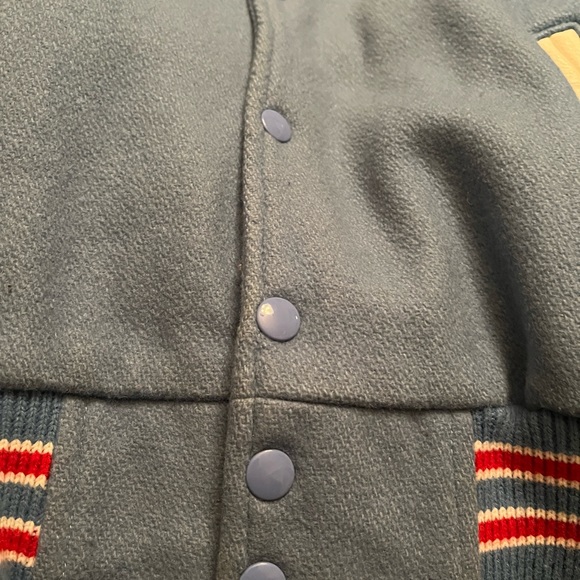 MPULZ Leather Sleeved Wool Letterman Varsity Jacket - Picture 11 of 13